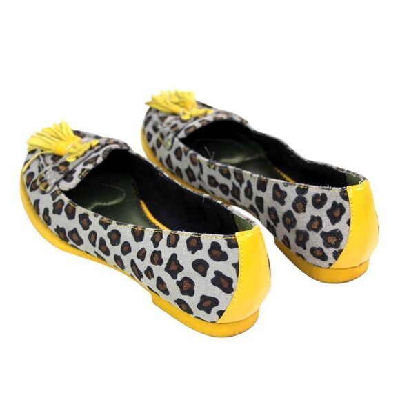 Poetic Licence MULTICOLOR LEATHER LOW HEEL ROUND TOE TASSELS LOAFER SHOES Sz 6 - Picture 4 of 10